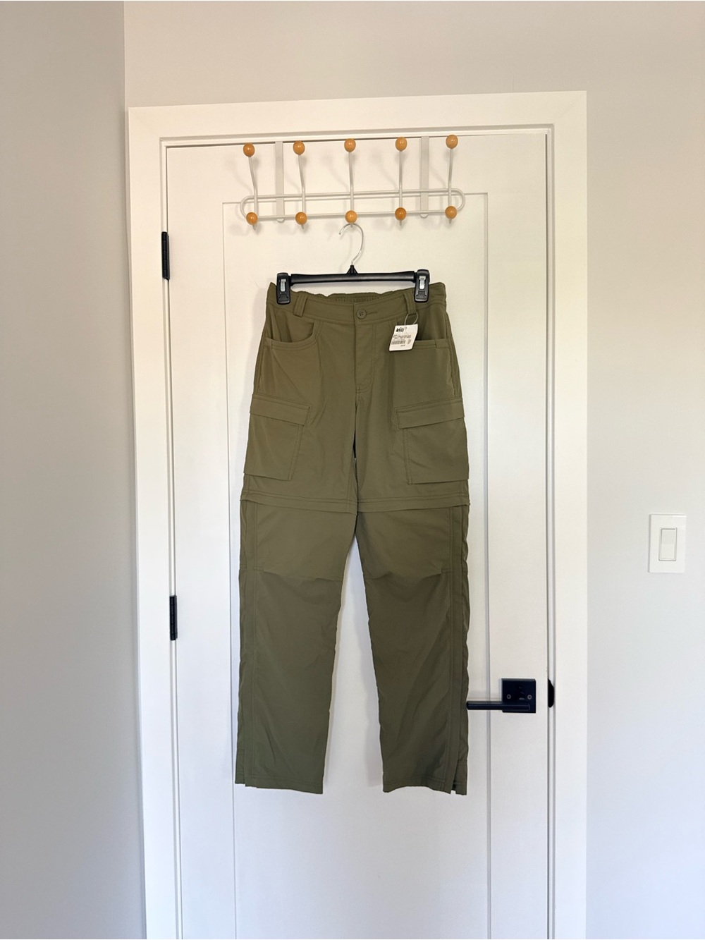 Women's Olive Green Hiking Shorts / Pants  - Lightweight Utility Style